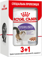 Влажный корм Royal Canin Польша для взрослых стерилизованных кошек Sterilized Loaf 3+1