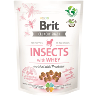 Лакомство Care Brit Crunchy Snack Insects для роста щенков с насекомыми, сывороткой и пробиотиком