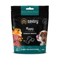 Лакомство Savory Чехия хрустящие для здорового роста щенков ягненок и облепихи