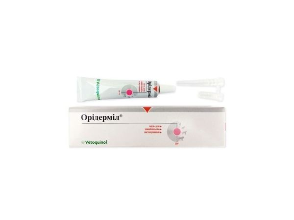 Vetoquinol Франция Оридермил ушная мазь для собак и кошек