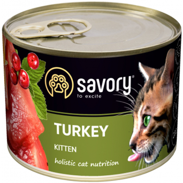Влажный корм Savory Чехия для котят с индейкой
