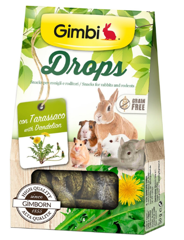 Ласощі GimBi Німеччина Дропси для гризунів з кульбабою