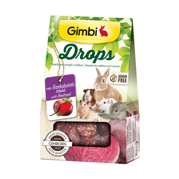 Ласощі GimBi Німеччина Дропси для гризунів з буряком