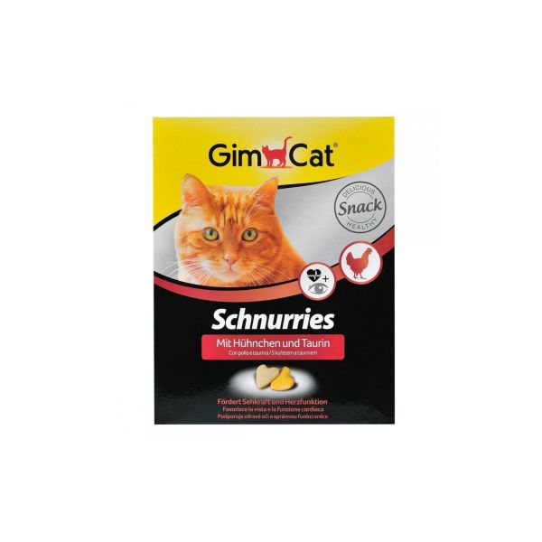 GimCat Германия Витамины Schnurries - витаминизированное лакомство с курицей и таурином для кошек