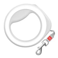 WAUDOG Украина Поводок-рулетка для собак R-leash, круглая, светоотражающая лента, белый