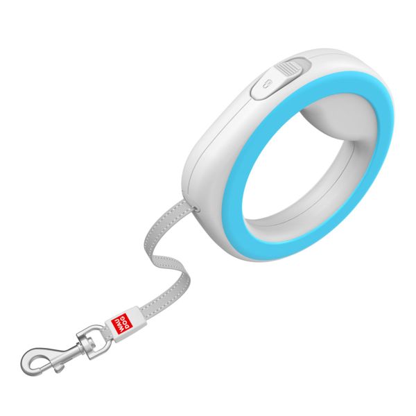 WAUDOG Украина Поводок-рулетка для собак R-leash, круглая, светоотражающая лента, голубой