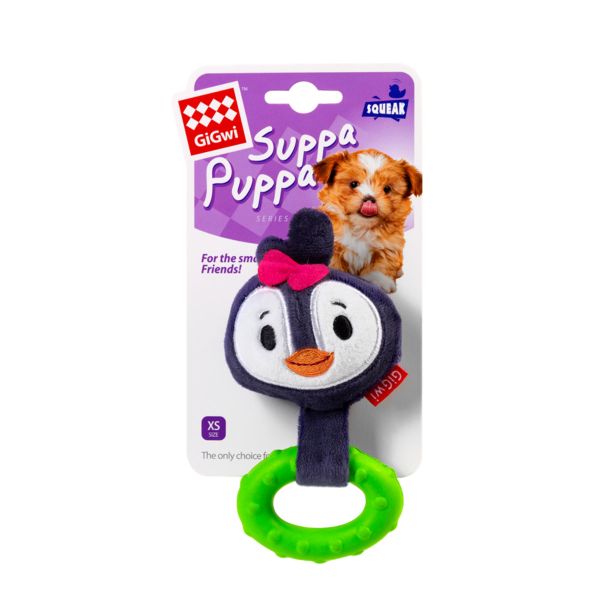 GiGwi Китай Игрушка для собак, Пингвин с пищалкой Suppa Puppa, текстиль, резина