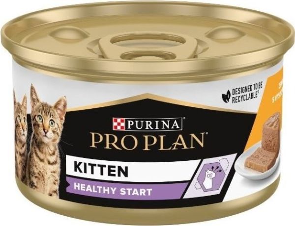 Вологий корм Pro Plan Purina Франція Kitten Healthy Start для кошенят з куркою
