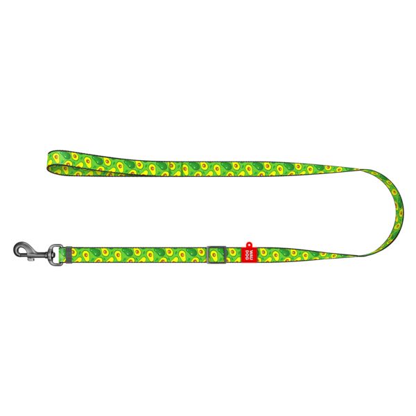 Collar Украина Поводок для собак из нейлона WAUDOG Nylon регулируемый, рисунок "Авокадо" размер