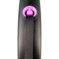 Flexi Германия Поводок-рулетка Black Design, лента, розовый