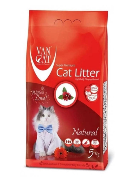 Наполнитель для лотков Бентонитовый Van Cat Турция Классик