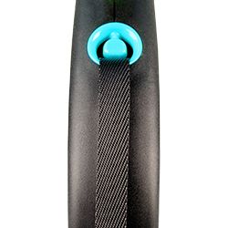Flexi Германия Поводок-рулетка Black Design, лента, голубой