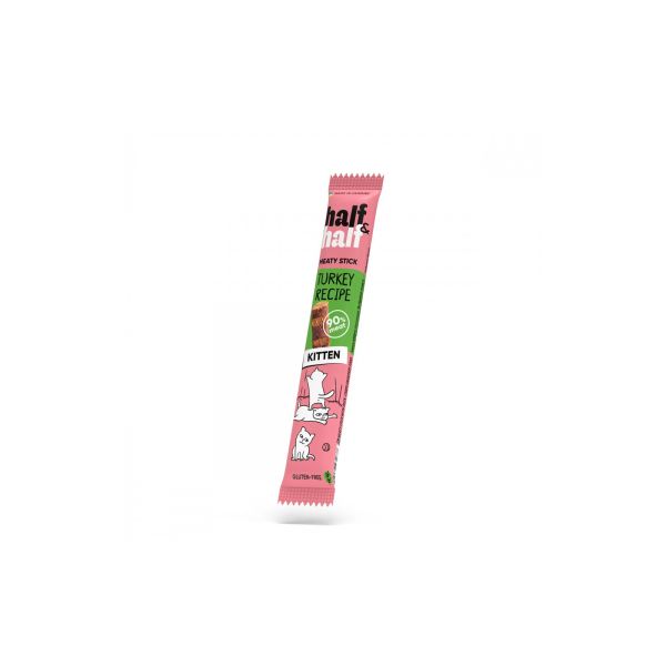 Ласощі Half&Half Польща мясні палички для кошенят з індичкою