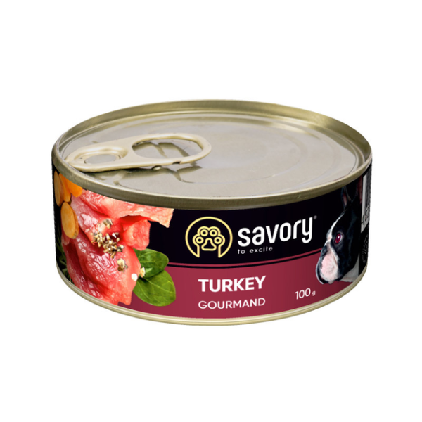 Влажный корм Savory Чехия для взрослых собак всех пород с индейкой