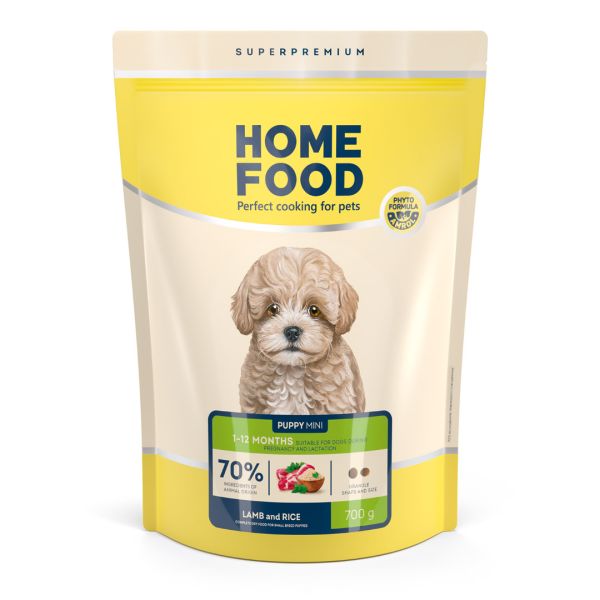 Сухий корм Home Food Україна для цуценят малих порід з ягням та рисом