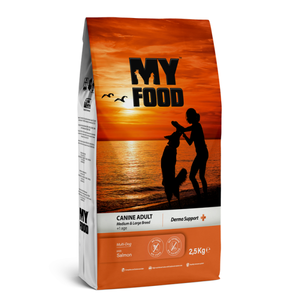 Сухой корм My Food Турция суперпремиум для взрослых собак средних и крупных пород с Лососем