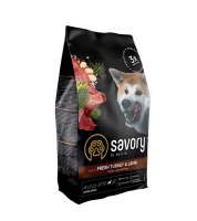 Сухий корм Savory Чехія для собак великих порід зі свіжим ягням та індичкою
