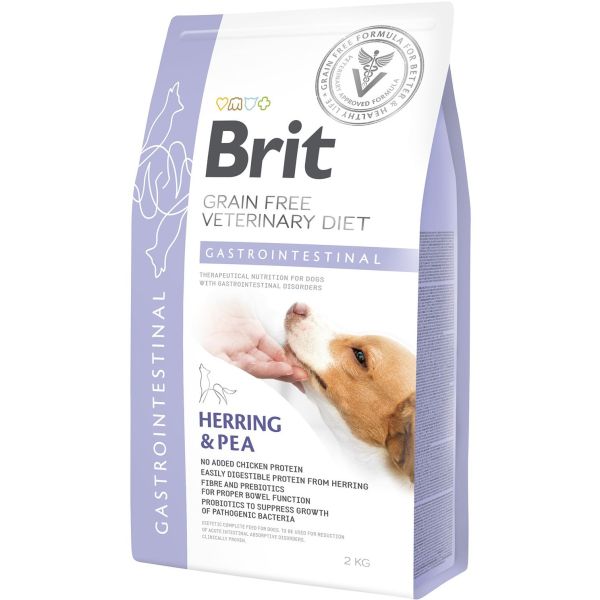 Сухий корм VetDiets Brit Grain Free Gastrointestinal для собак при порушенні травлення з оселедцем, лососем та горохом