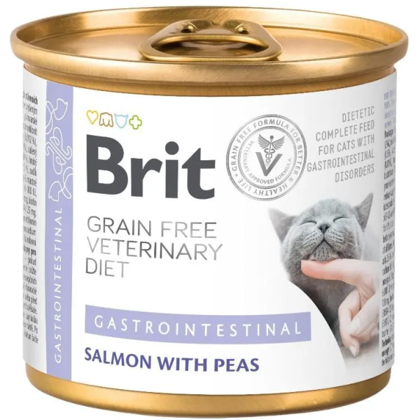 Вологий корм VetDiets Brit Grain Free Gastrointestinal для котів при гострих та хронічних захворюваннях шлунково-кишкового тракту