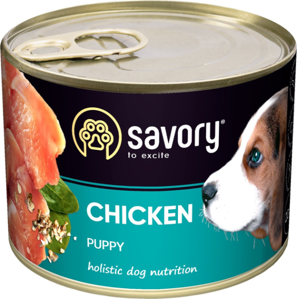 Влажный корм Savory Чехия для щенков всех пород с курицей