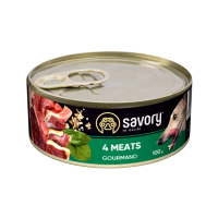 Влажный корм Savory Чехия для взрослых собак всех пород с 4 видами мяса