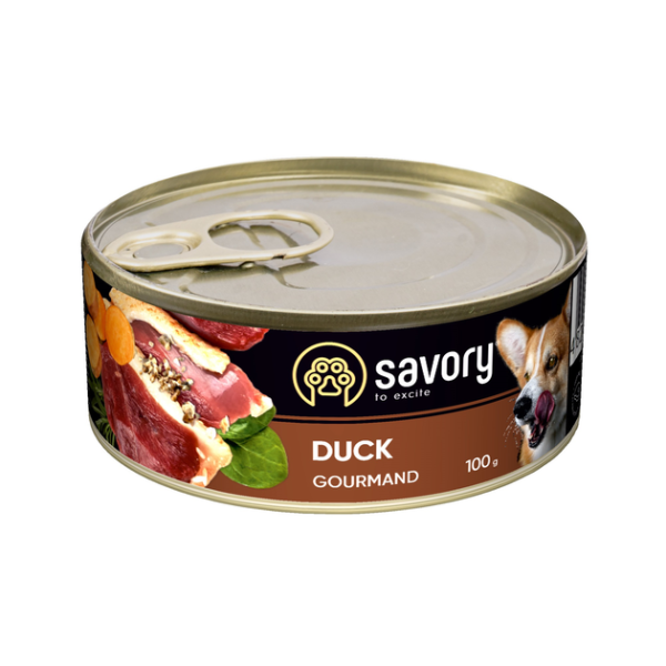 Вологий корм Savory Чехія для дорослих собак усіх порід з качкою