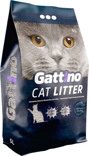 Наполнитель для лотков Бентонитовый Gattino Турция с активированным углем,
