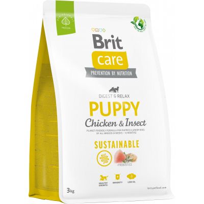 Сухой корм Care Brit Sustainable Puppy для щенков с курицей и насекомыми