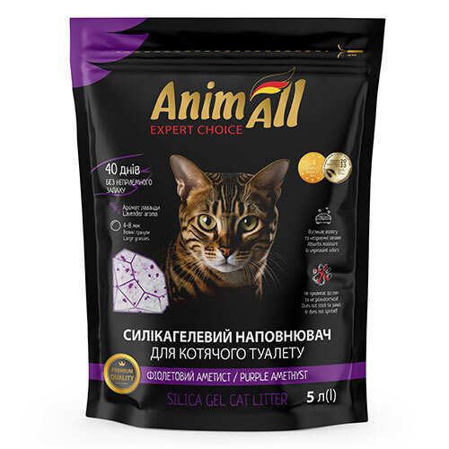 Наполнитель для лотков Силикагелевый AnimAll Китай "Фиолетовый Аметист"