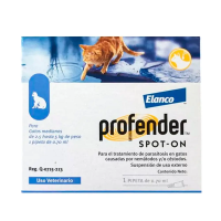 Капли Elanco Profender Bayer Германия для защиты от гельминтов для кошек №2, до 2,5-5 кг