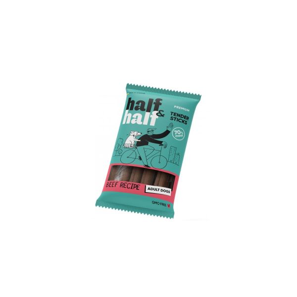 Ласощі Half&Half Польща м'ясні палички для собак з яловичиною