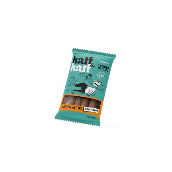 Ласощі Half&Half Польща мясні палички для собак з куркою