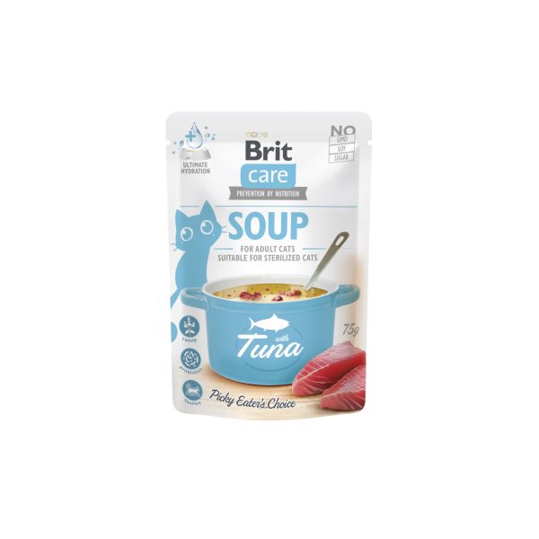 Влажный корм Care Brit для кошек суп с кусочками тунца