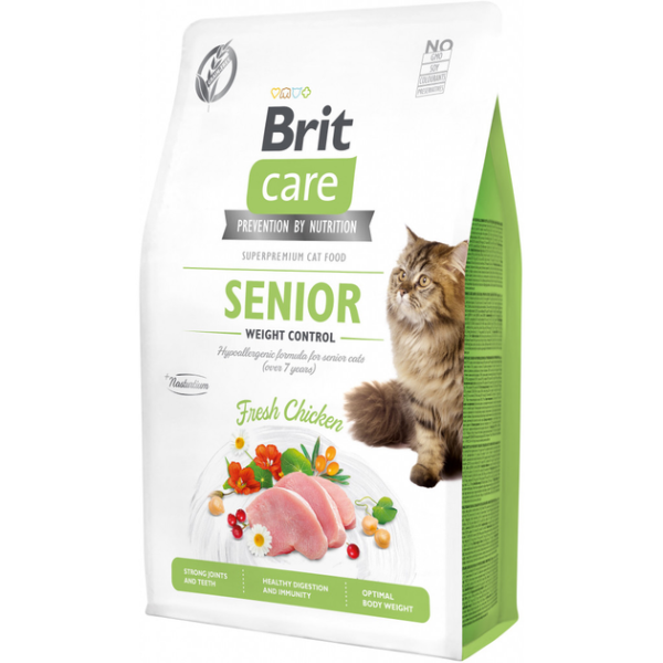 Сухий корм Care Brit Grain Free Senior Weight Control для котів похилого віку з надмірною вагою з куркою