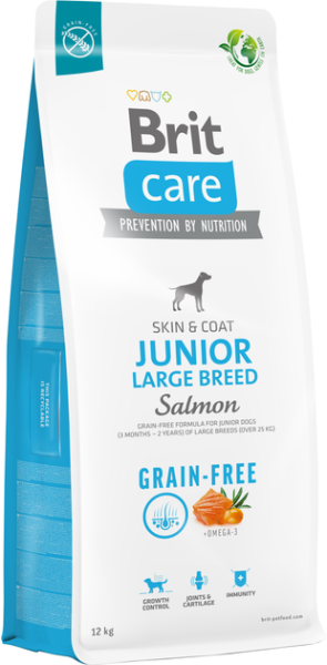 Сухой корм Care Brit Grain Free Junior Large Breed для молодых собак больших пород с лососем
