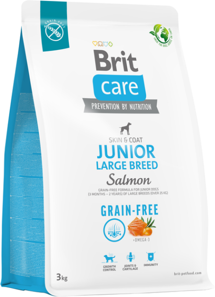 Сухой корм Care Brit Grain Free Junior Large Breed для молодых собак больших пород с лососем
