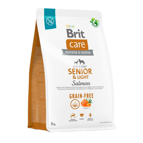 Сухой корм Care Brit Grain Free Senior and Light для пожилых собак с лососем