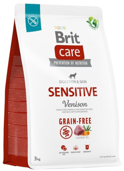Сухой корм Care Brit Grain Free Sensitive для собак с чувствительным пищеварением с олениной