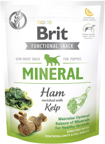 Ласощі Care Brit Functional Snack Mineral Ham для цуценят напіввологі із мінералами та зі смаком шинки