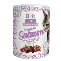 Лакомство Care Brit Superfruits Snack для взрослых стерилизованных кошек с лососем, шиповником и клюквой