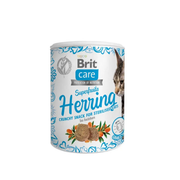 Лакомство Care Brit Superfruits Snack для кошек со селедкой