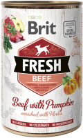 Влажный корм Care Brit Fresh для взрослых собак со вкусом говядины и тыквы