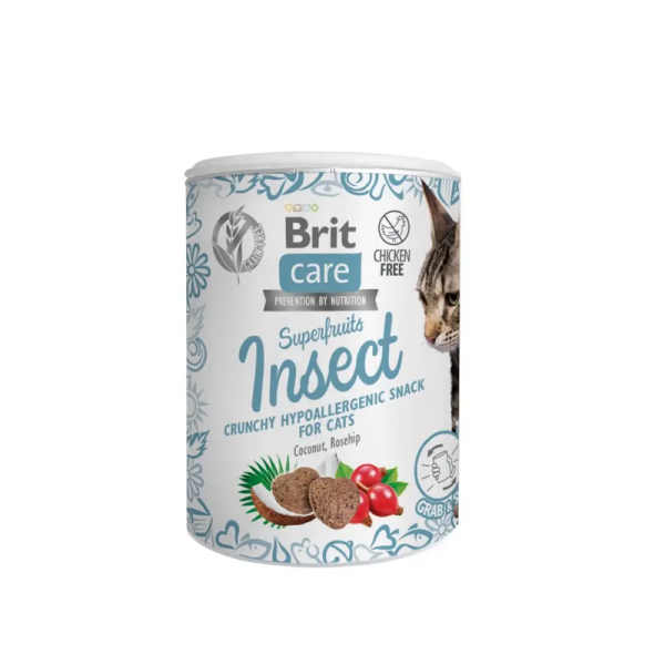 Ласощі Care Brit Superfruits Snack для котів з комахами