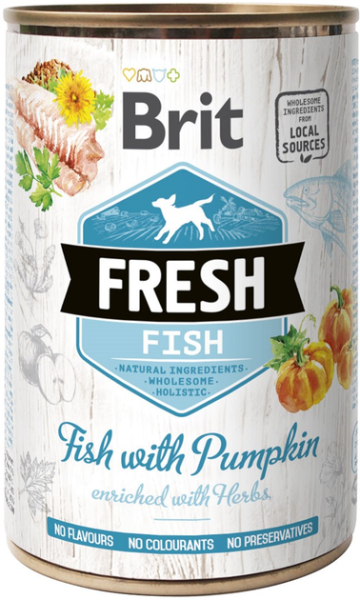 Влажный корм Care Brit Fresh для взрослых собак со вкусом рыбы и тыквы