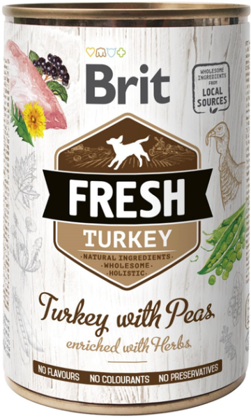 Влажный корм Care Brit Fresh для взрослых собак со вкусом индейки и гороха