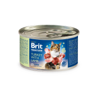 Влажный корм Premium Brit для кошек с индейкой и ягненком