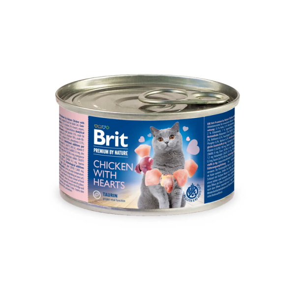 Влажный корм Premium Brit для кошек с курицей и сердцем