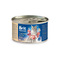 Влажный корм Premium Brit для кошек с курицей и говядиной