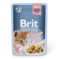 Влажный корм Premium Brit Delicate Fillets для котят филе курицы в соусе