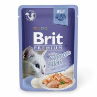 Влажный корм Premium Brit Delicate Fillets для стерилизованных кошек из филе лосося в соусе